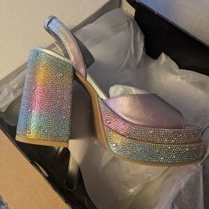 Torrid Dbl Platform Rainbow Heel